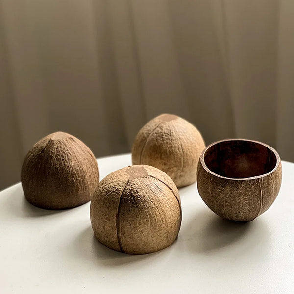 Coconut Shell Candle Container